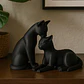 Escultura Gatos Minimalistas En Pareja - Miniatura 2