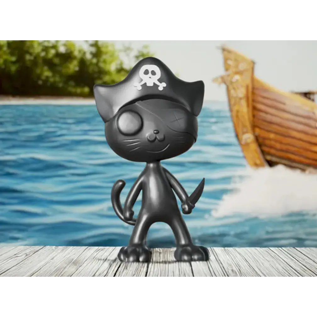 Escultura Gato Pirata 2