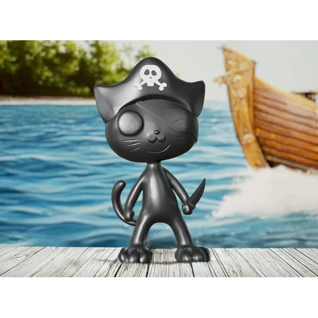 Escultura Gato Pirata