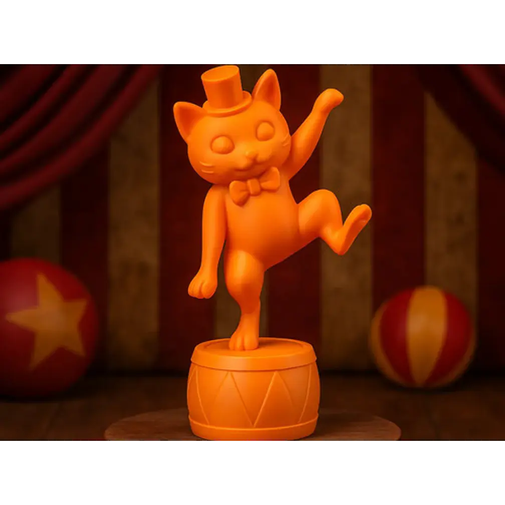 Escultura Gato De Circo Bailarín 2