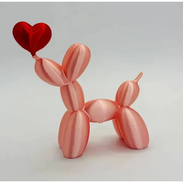 Figura San Valentín - Perro Globo Con Corazón