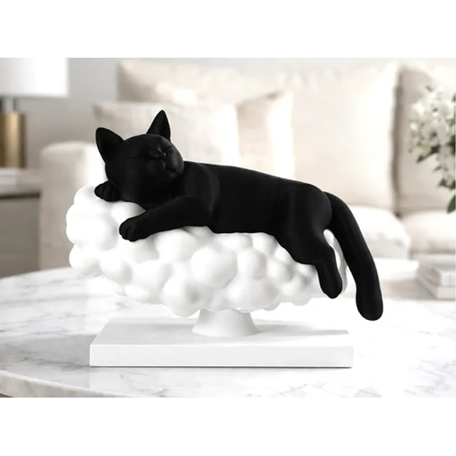 Escultura- Gato Nube De Sueño