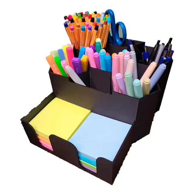 Organizador De Escritorio - Portalápices Y Notas Adhesivas