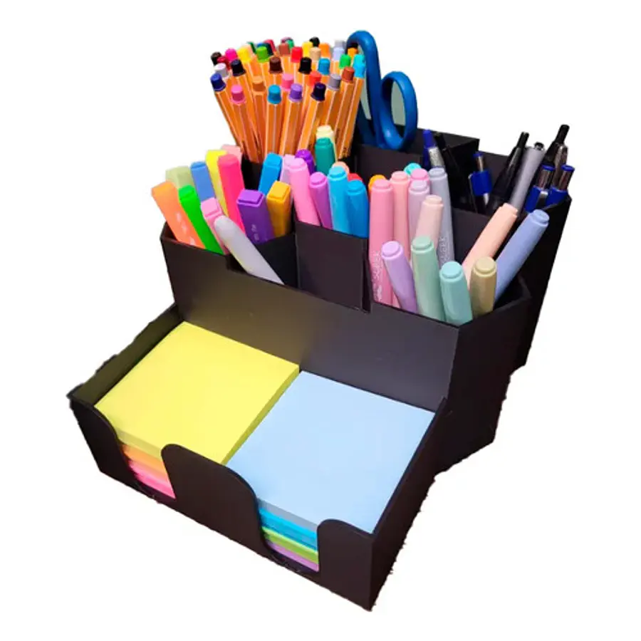 Organizador De Escritorio - Portalápices Y Notas Adhesivas