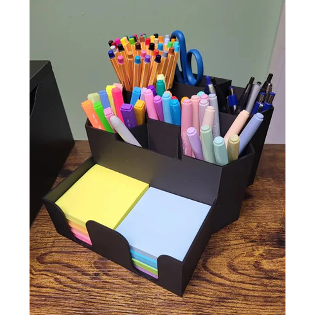 Organizador De Escritorio - Portalápices Y Notas Adhesivas