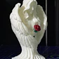 Ángel De Escultura Con Rosa - Miniatura 4