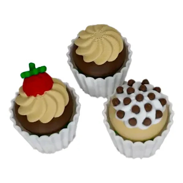 Figuras Clickers Cupcake (pack 3 Un)