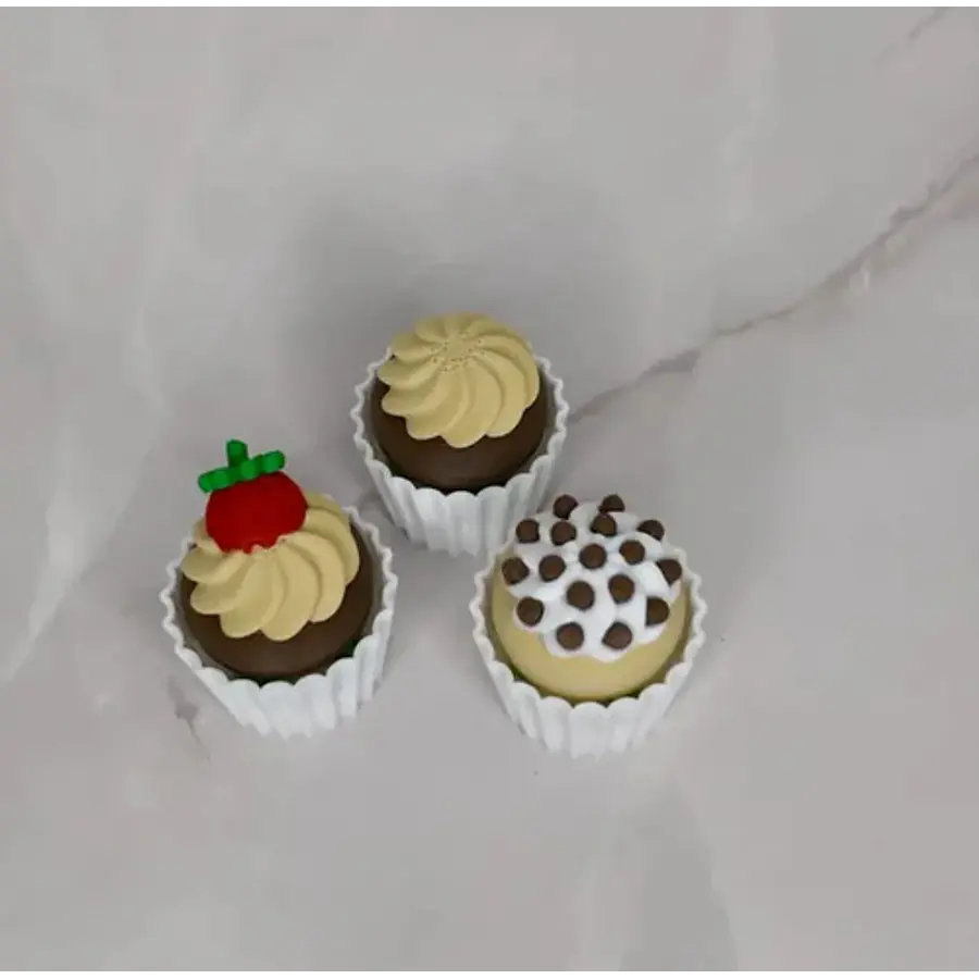 Figuras Clickers Cupcake (pack 3 Un)