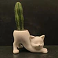 Macetero Diseño Gato Estirándose - Miniatura 3