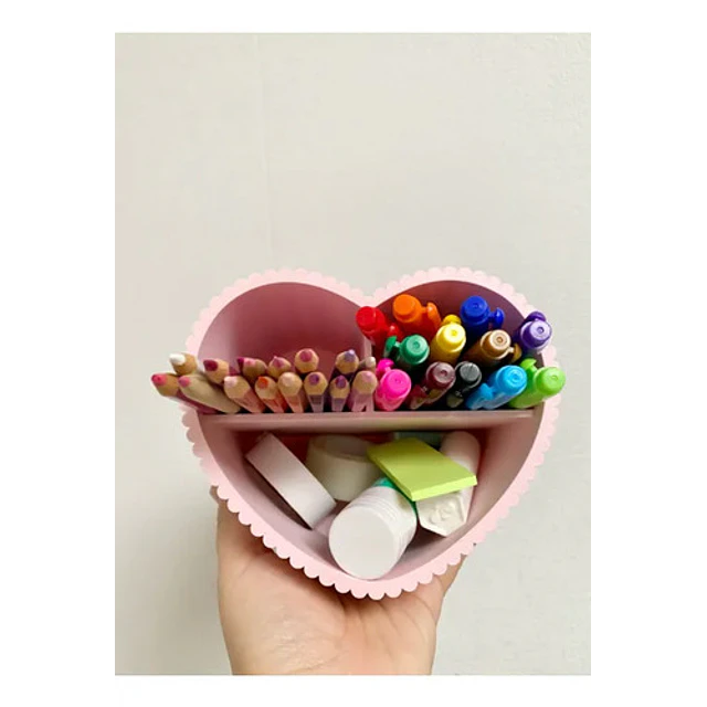 Organizador De Escritorio Inclinado Con Forma De Corazón