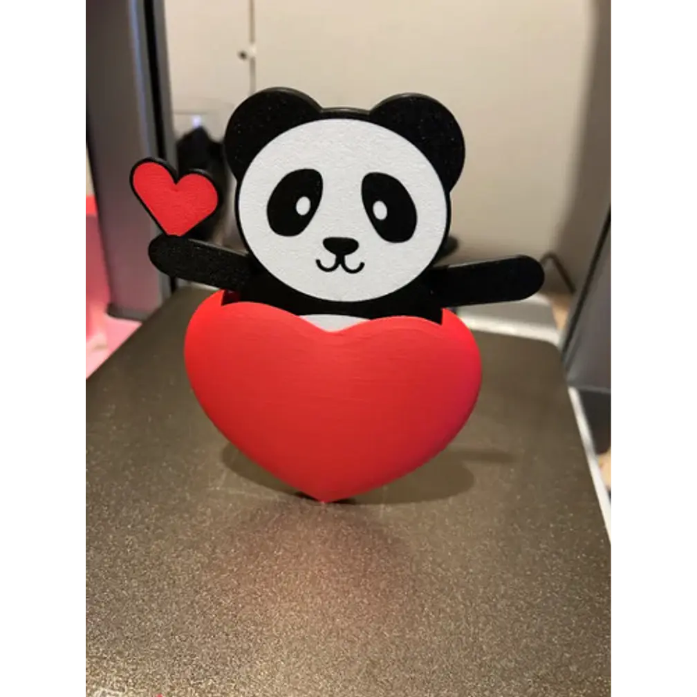 Corazón Panda Emergente- San Valentín (clip) 2