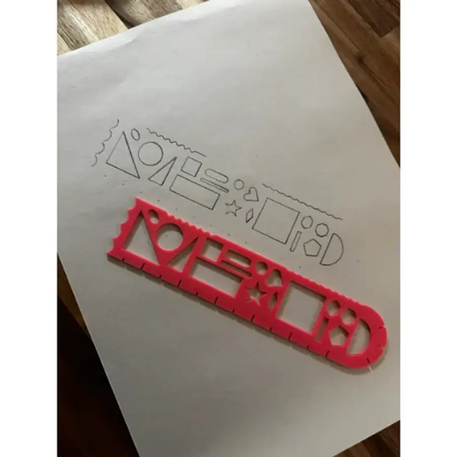 Plantilla De Dibujo Con Regla