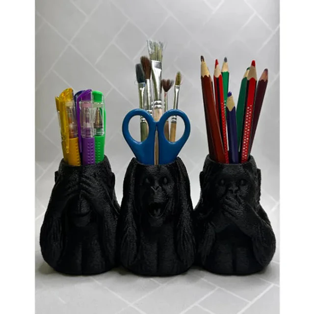 Organizador De Lápices Tres Monos