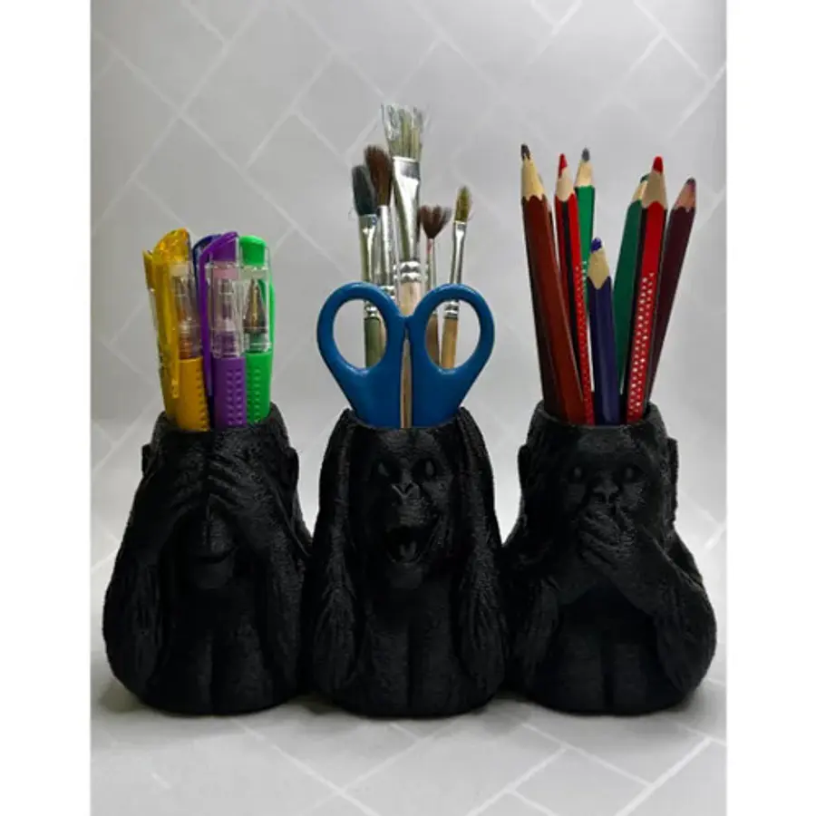 Organizador De Lápices Tres Monos