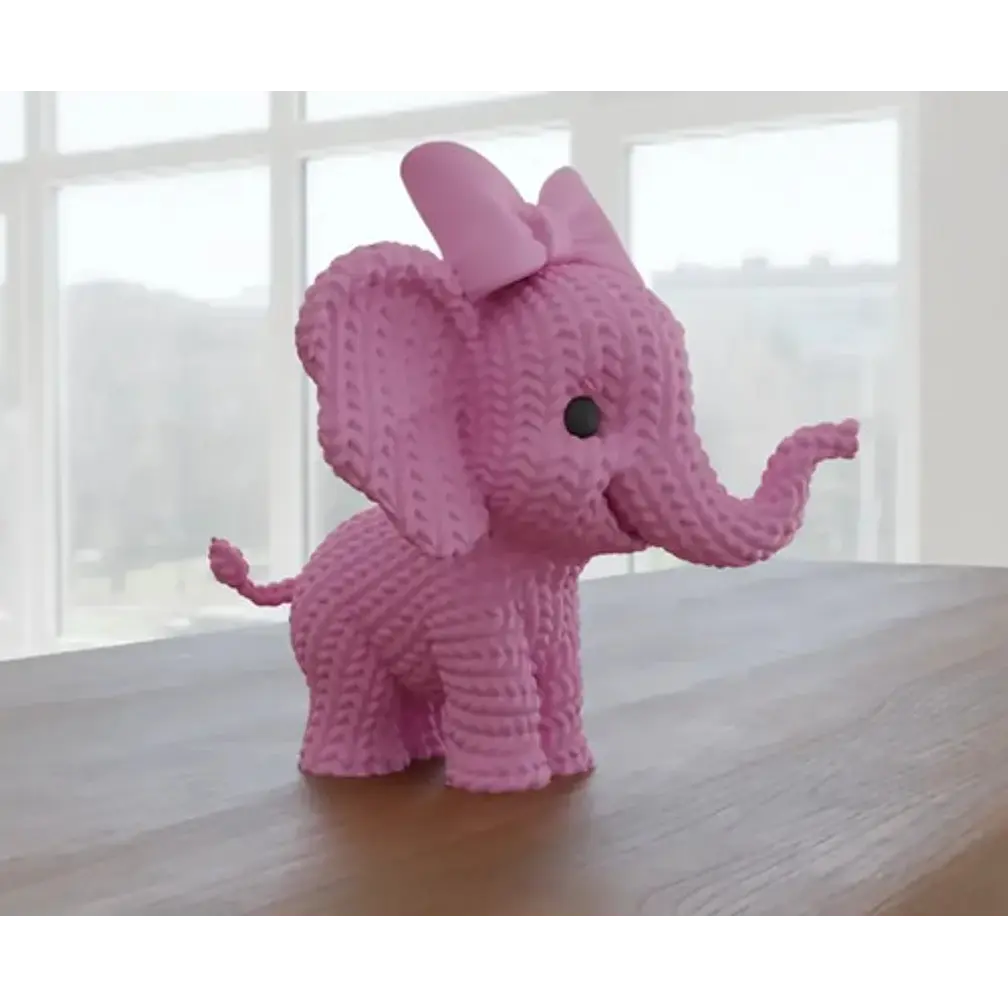 Figura Elefante Adorable De Punto 3