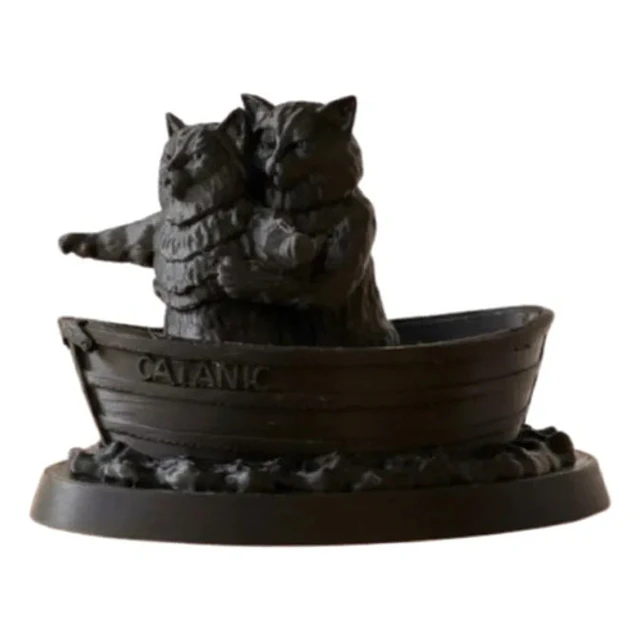 Escultura- Gatos Escena De Titanic