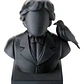 Escultura- El Cuervo Y El Poeta - Miniatura 1