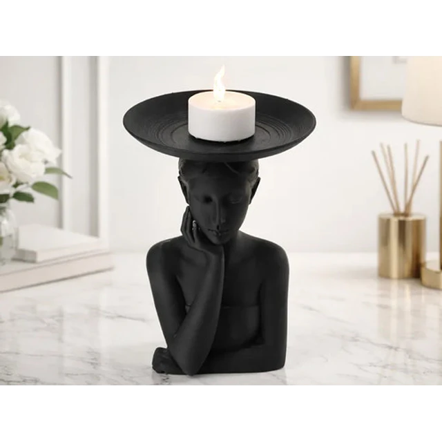 Portavelas Led Forma De Mujer