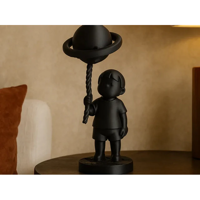 Escultura- Niño Globo De Planeta