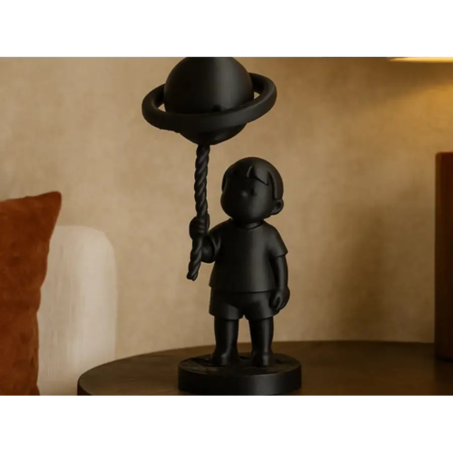 Escultura- Niño Globo De Planeta