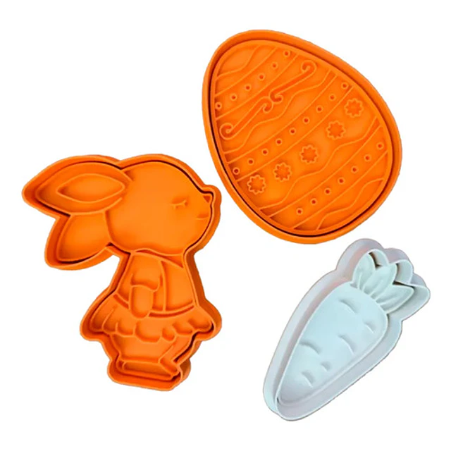 Cortadores De Galletas De Pascua (pack 3 Un)