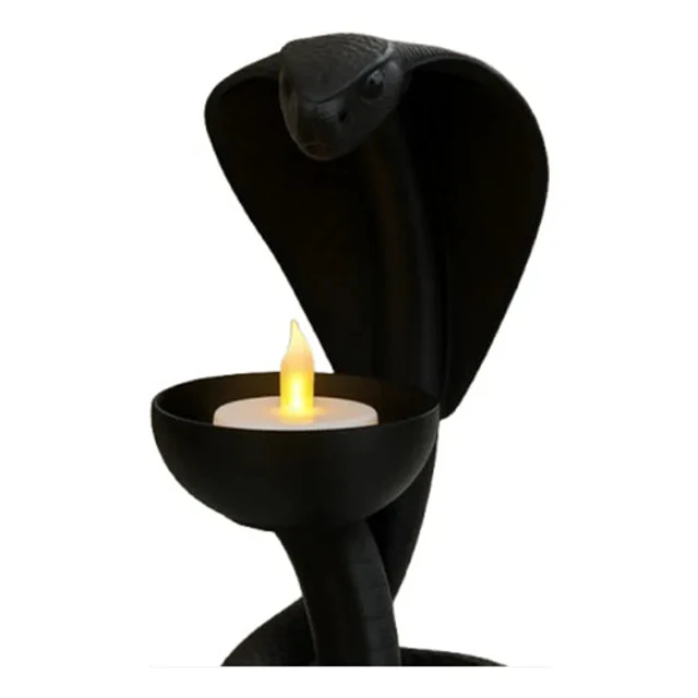 Portavelas Led- Cobra Negra