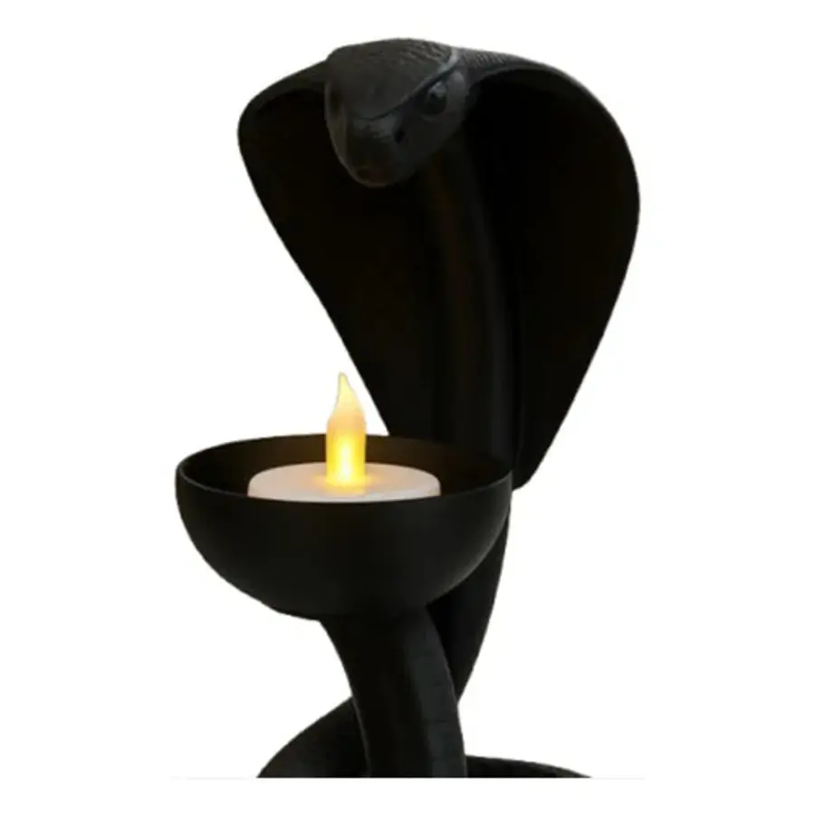 Portavelas Led- Cobra Negra
