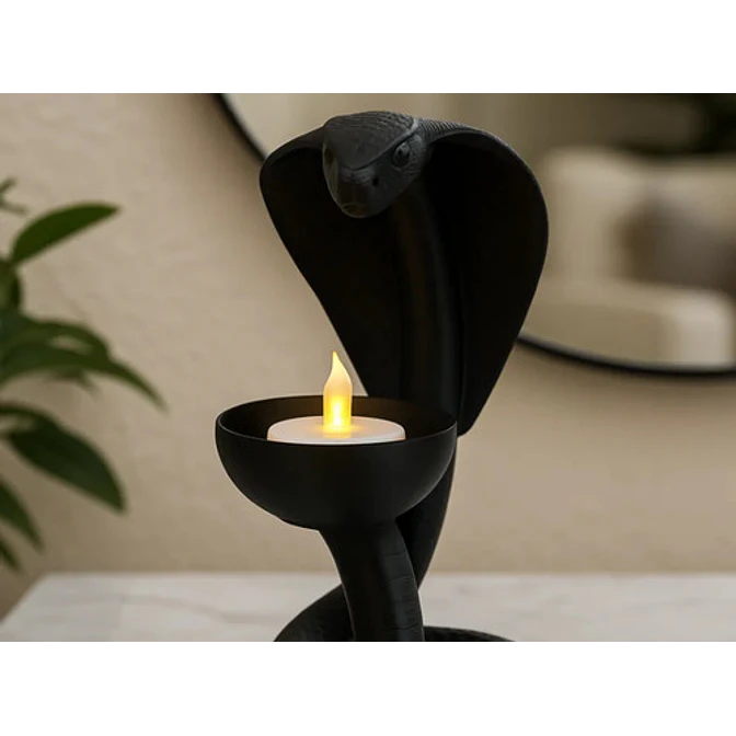 Portavelas Led- Cobra Negra 2