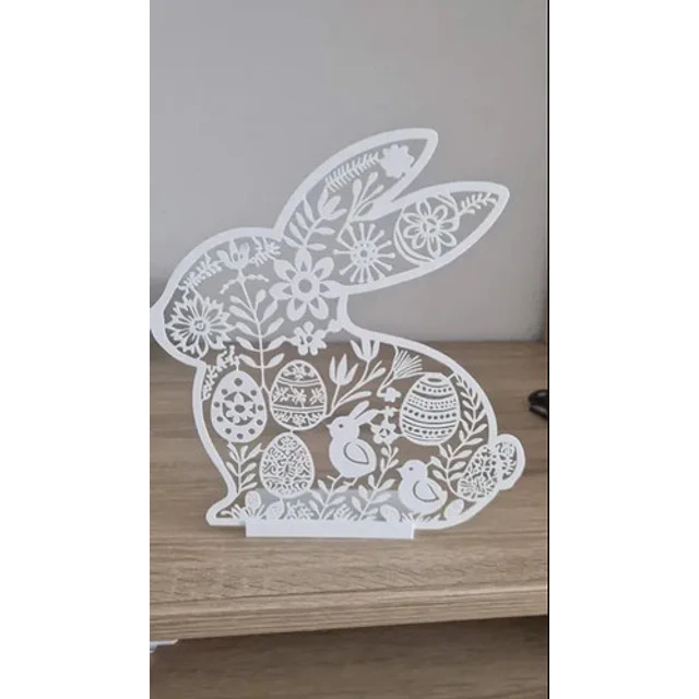 Decoración Silueta Conejito De Pascua