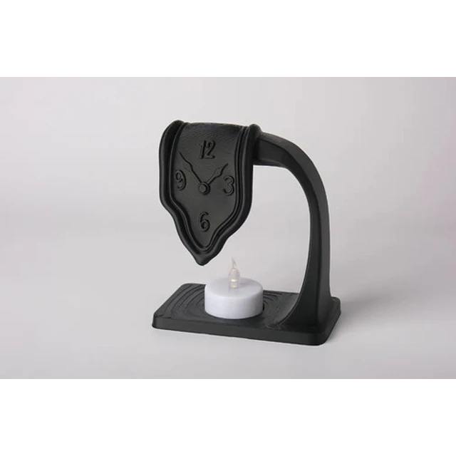 Portavelas Led-  Reloj Derretido