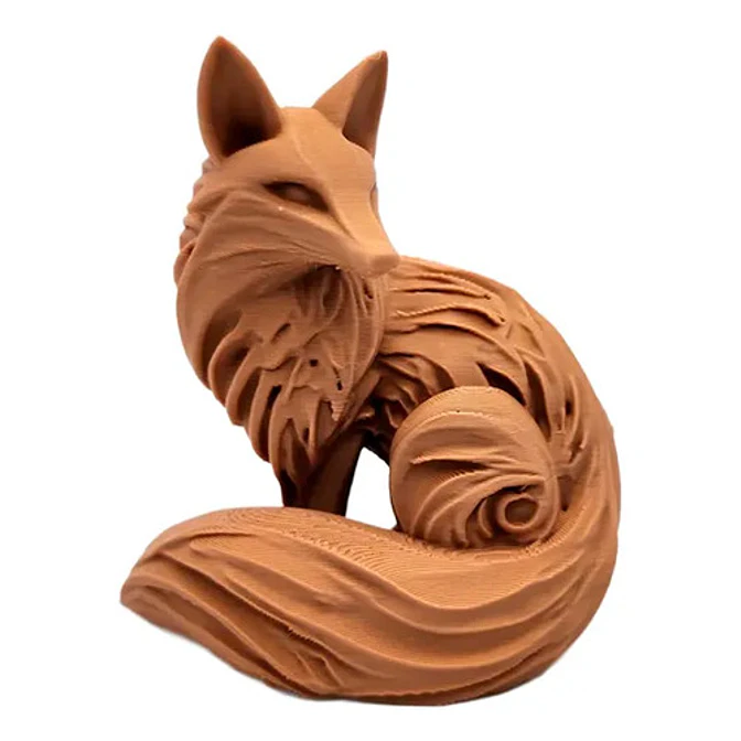 Escultura - Zorro Estilo Tallado 1