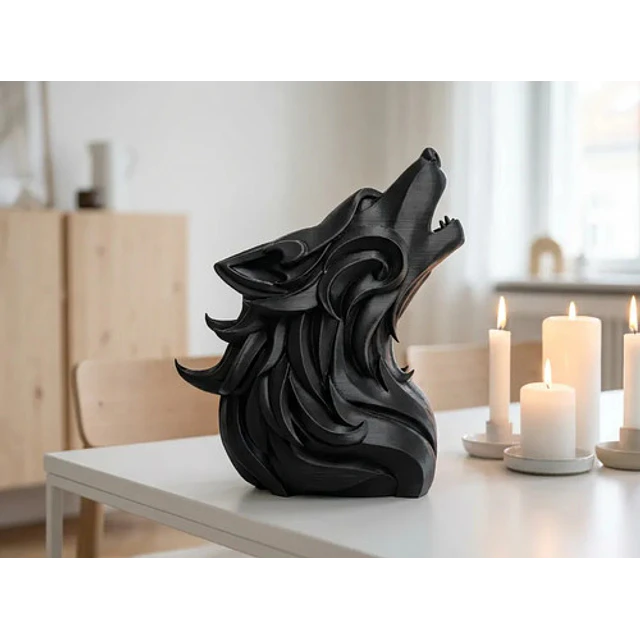 Escultura- Lobo Alfa Aullando