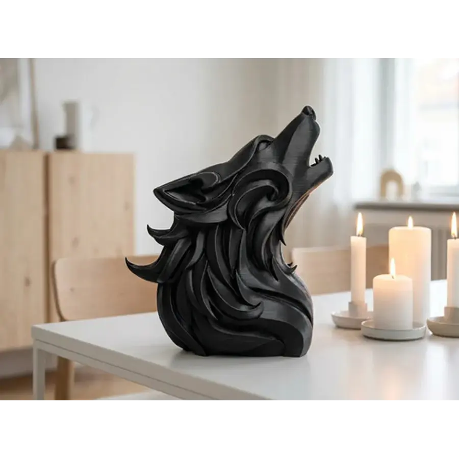Escultura- Lobo Alfa Aullando