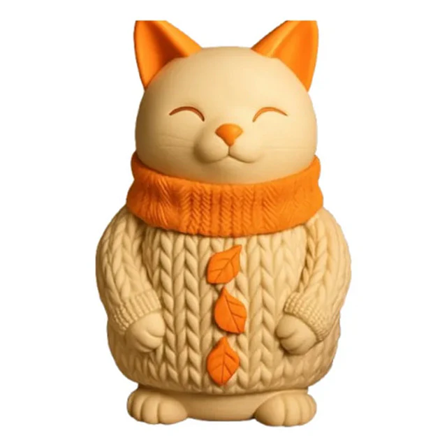 Escultura- Gato Suéter Acogedor De Living