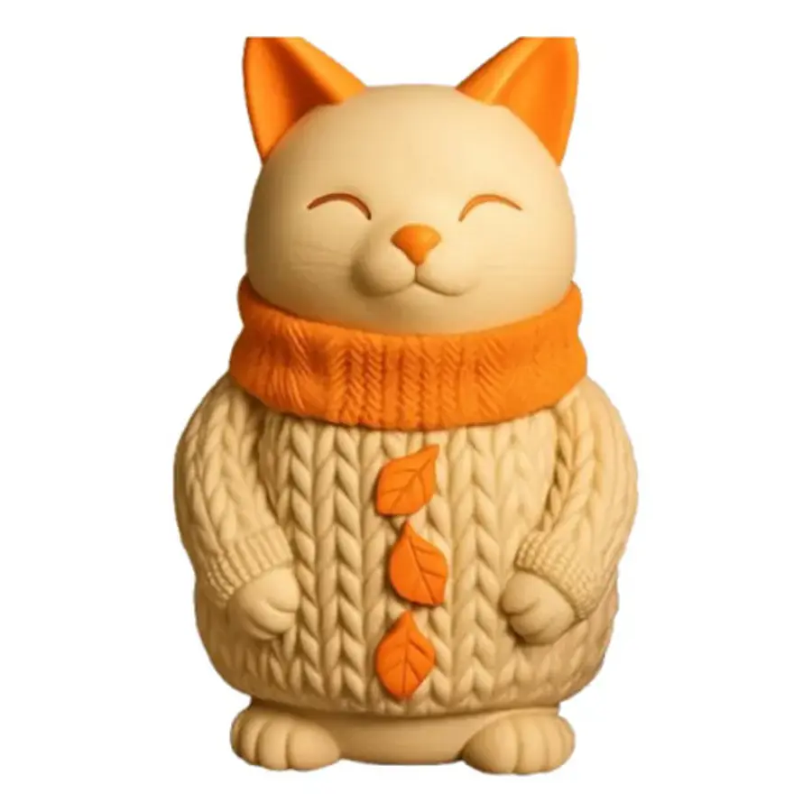 Escultura- Gato Suéter Acogedor De Living