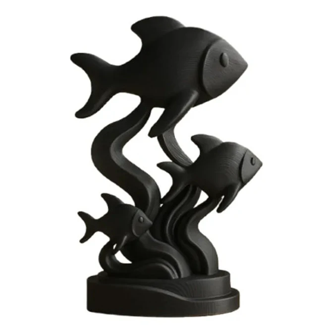 Escultura- Familia De Peces 1