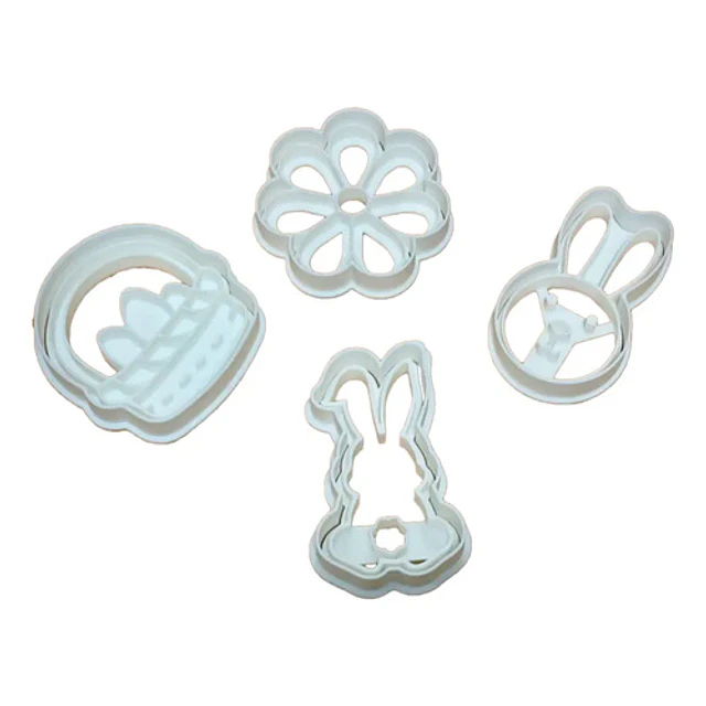 Cortadores De Galletas Diseño Pascua (pack 4 Un)