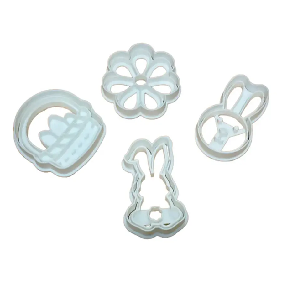 Cortadores De Galletas Diseño Pascua (pack 4 Un)