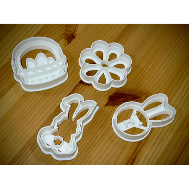 Cortadores De Galletas Diseño Pascua (pack 4 Un)