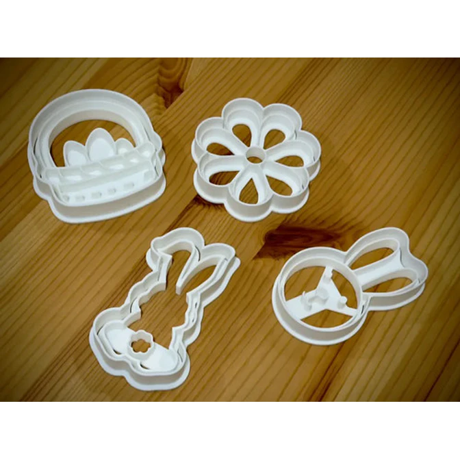 Cortadores De Galletas Diseño Pascua (pack 4 Un) 2