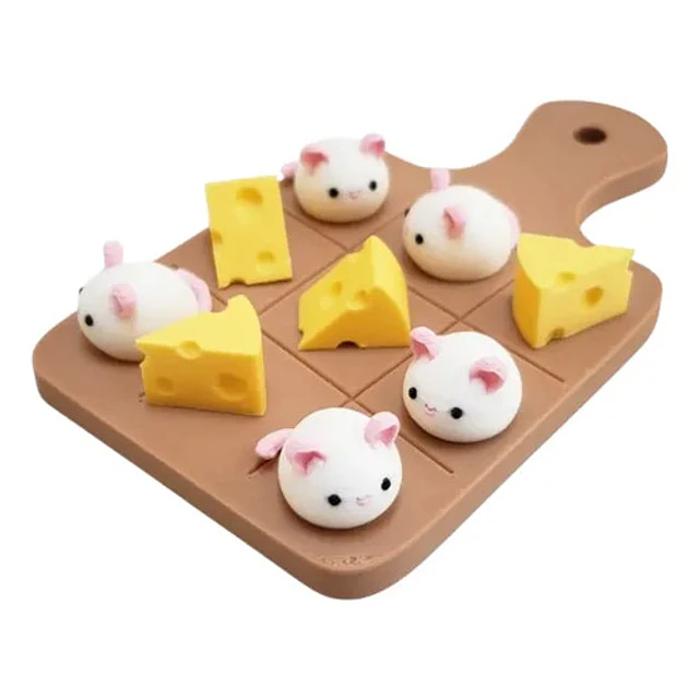 Juego De Mesa De Tres En Raya - Queso Y Ratón