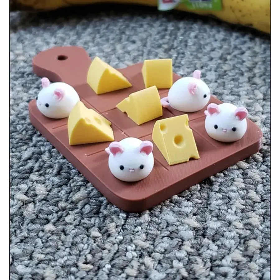 Juego De Mesa De Tres En Raya - Queso Y Ratón