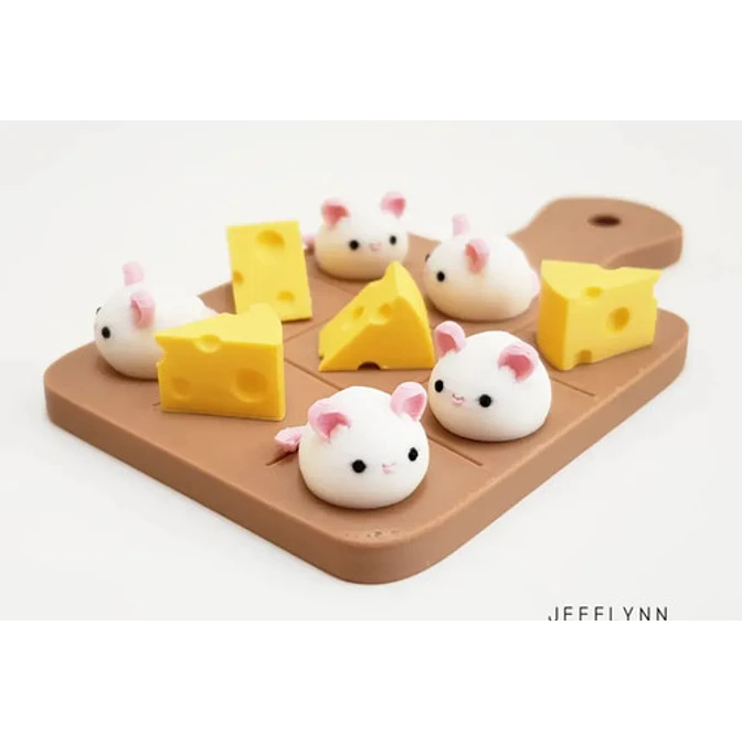 Juego De Mesa De Tres En Raya - Queso Y Ratón 3