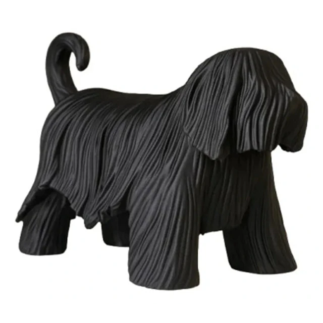 Escultura- Perro Komondor Minimalista