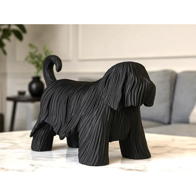 Escultura- Perro Komondor Minimalista