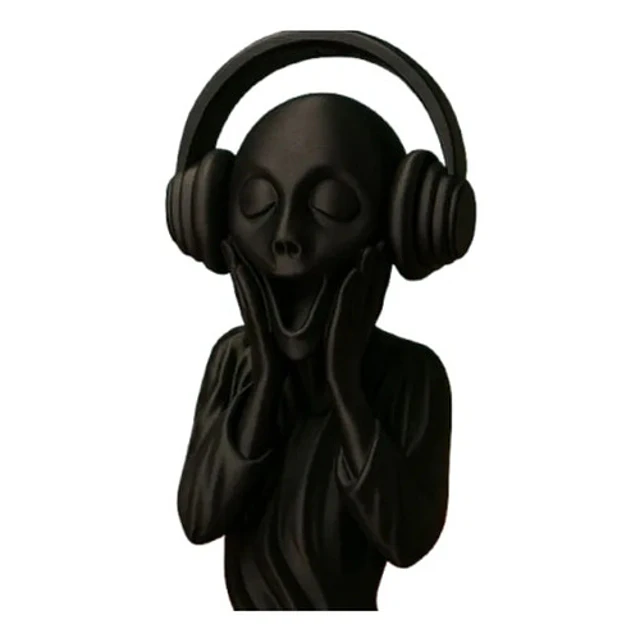 Escultura- El Grito Con Auriculares