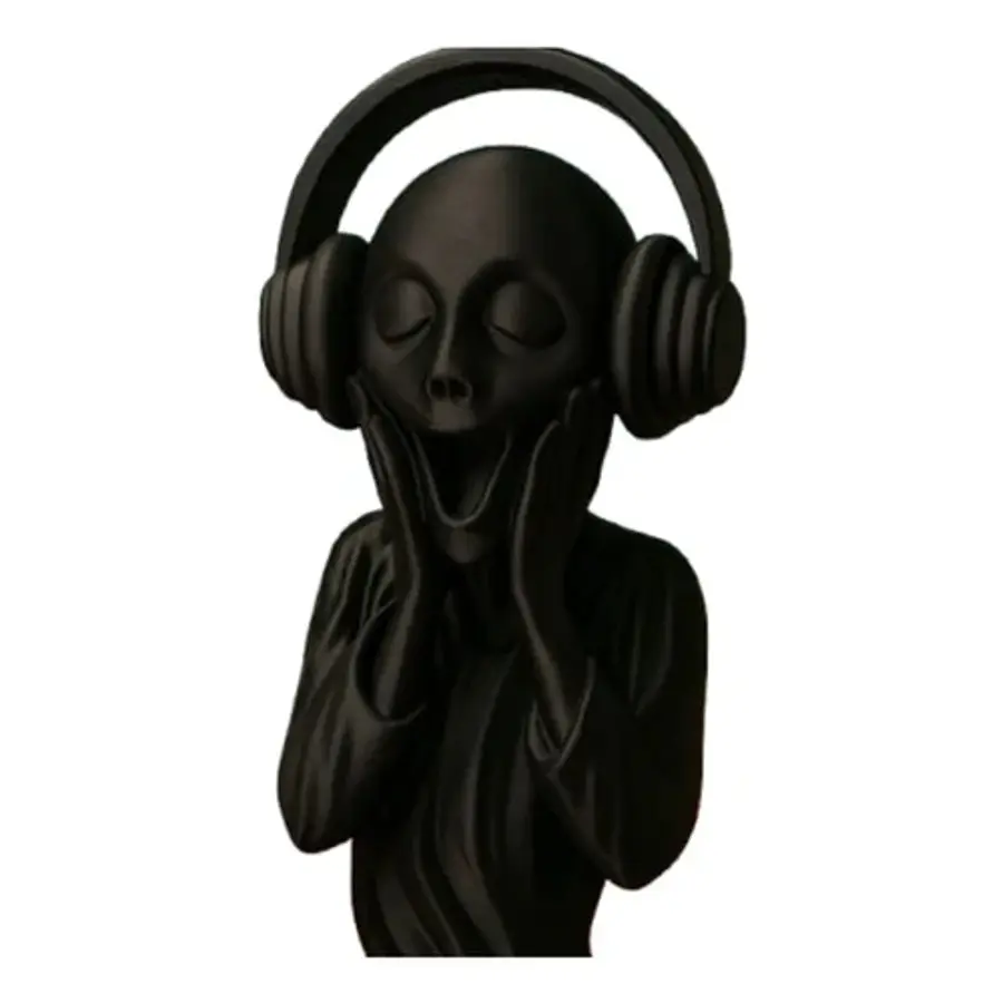 Escultura- El Grito Con Auriculares