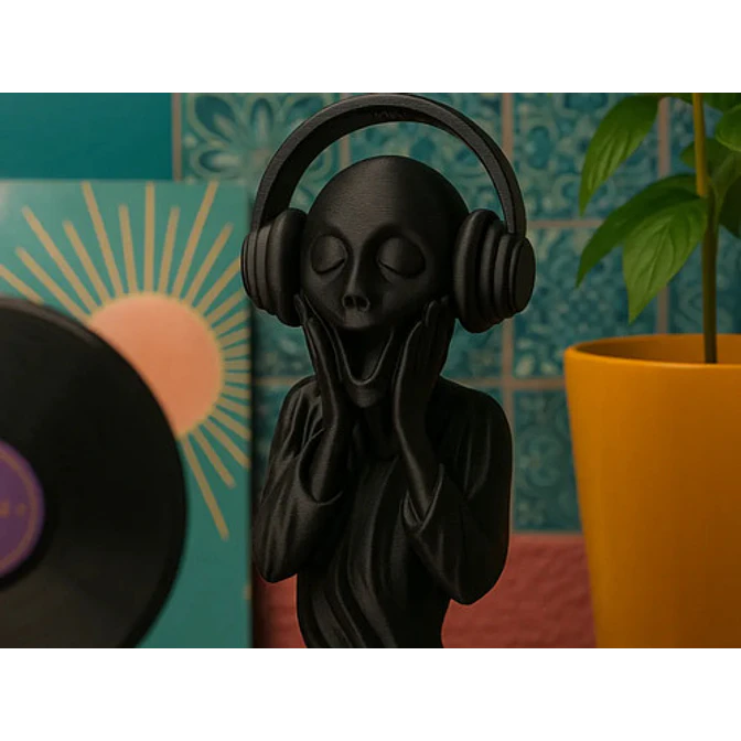 Escultura- El Grito Con Auriculares 3