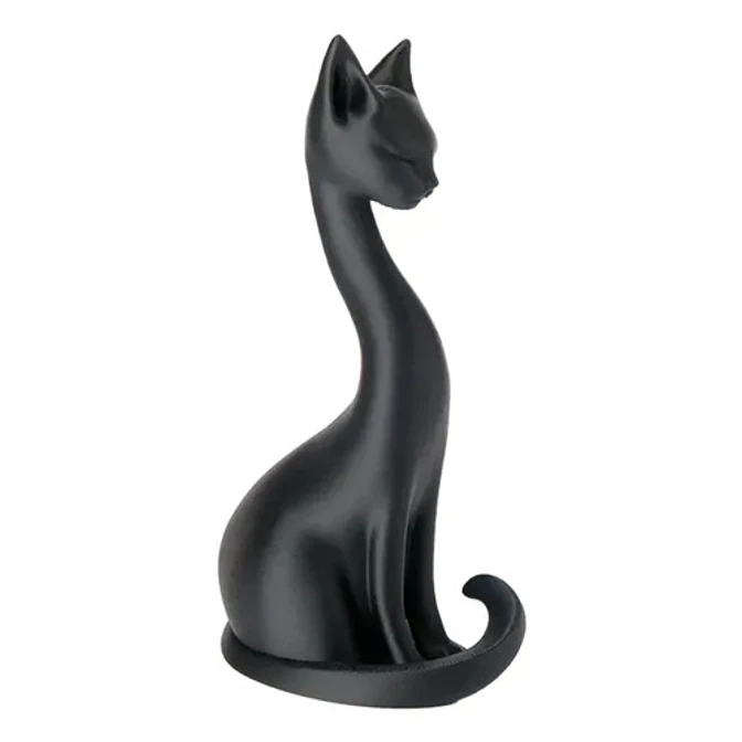 Escultura Gato Elegante Cuello Largo 1