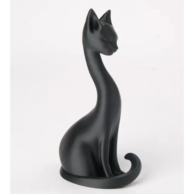 Escultura Gato Elegante Cuello Largo 3